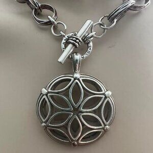 SLANE LARGE FENESTRA II CIRCULAR PENDANT ENHANCER in STERLING SILVER